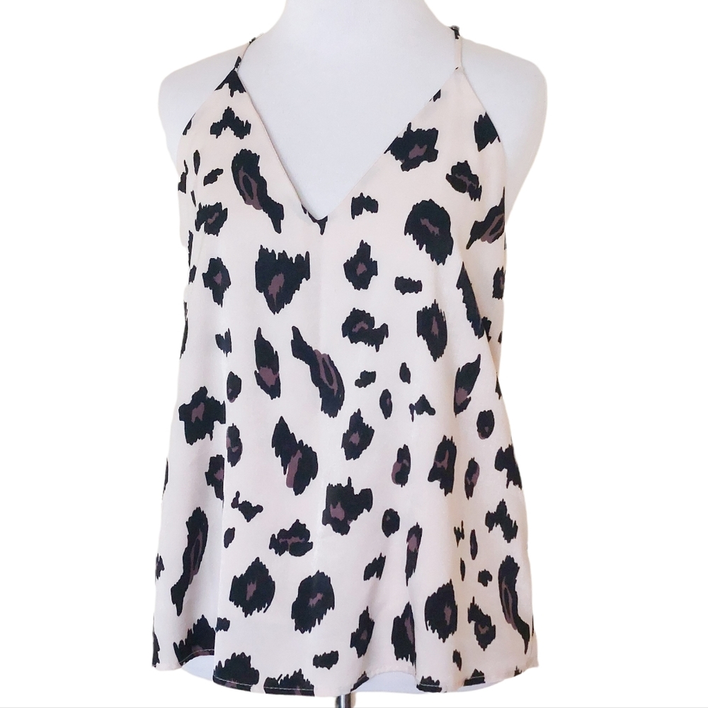 Vici Animal Print Leopard Racerback Flowy Fashion Tank Top Blouse